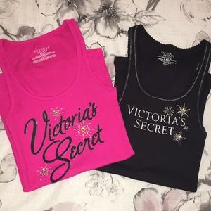LIKE NEW - Beaded Victoria’s Secret Tank Tops - XS